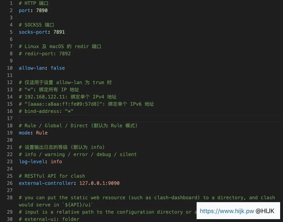 Clash基础配置