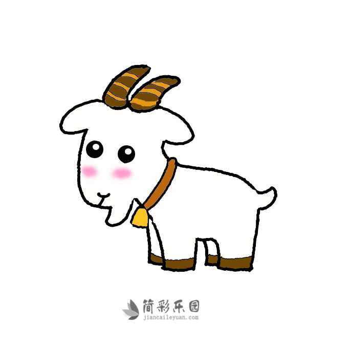 山羊简笔画分步图解及视频教程，轻松变身绘画达人
