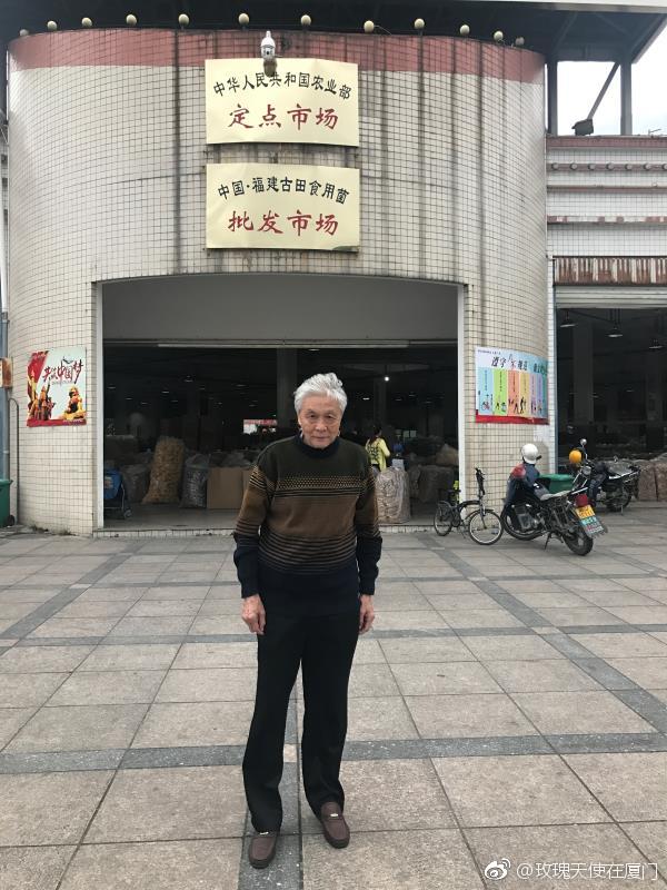 戴老在古田县食用菌市场的留影