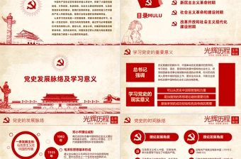 光辉的历程中国共产党党史党课学习ppt模板