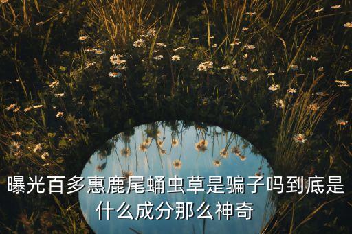 曝光百多惠鹿尾蛹虫草是骗子吗到底是什么成分那么神奇