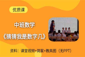 大班数学规则游戏《猜猜我是数字几》公开课视频+参考教案+图片