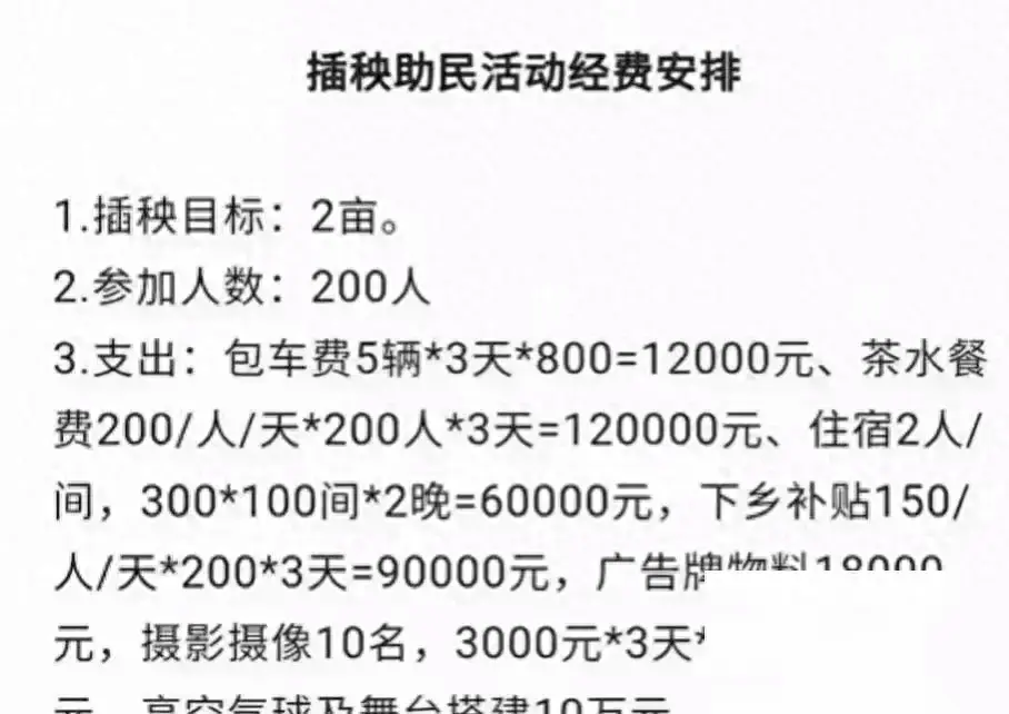 200名干部插秧2亩花49万.真假？官方辟谣：2.5亩成本低，仅几万！